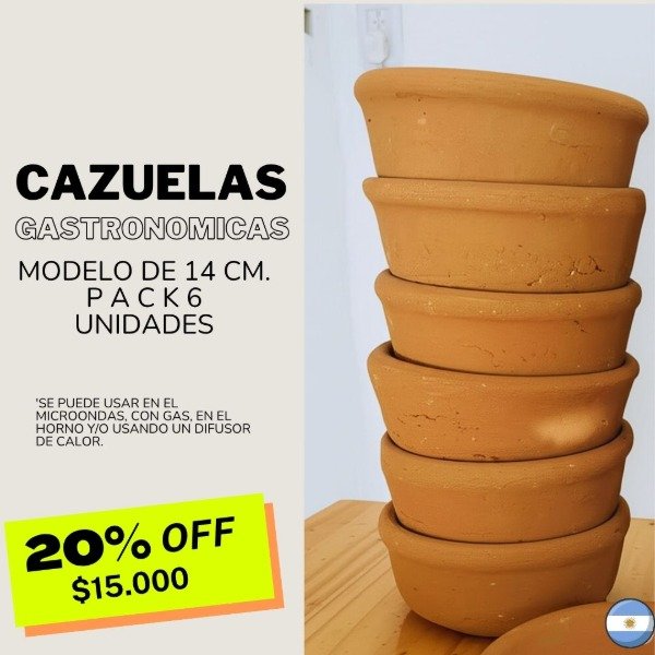 Producto - PACK 6 CAZUELAS DE 14CM