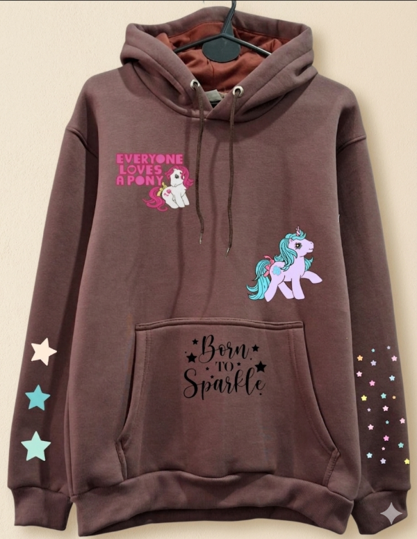 Producto - Buzo Canguro Algodon My Little Pony Marrón Avellana