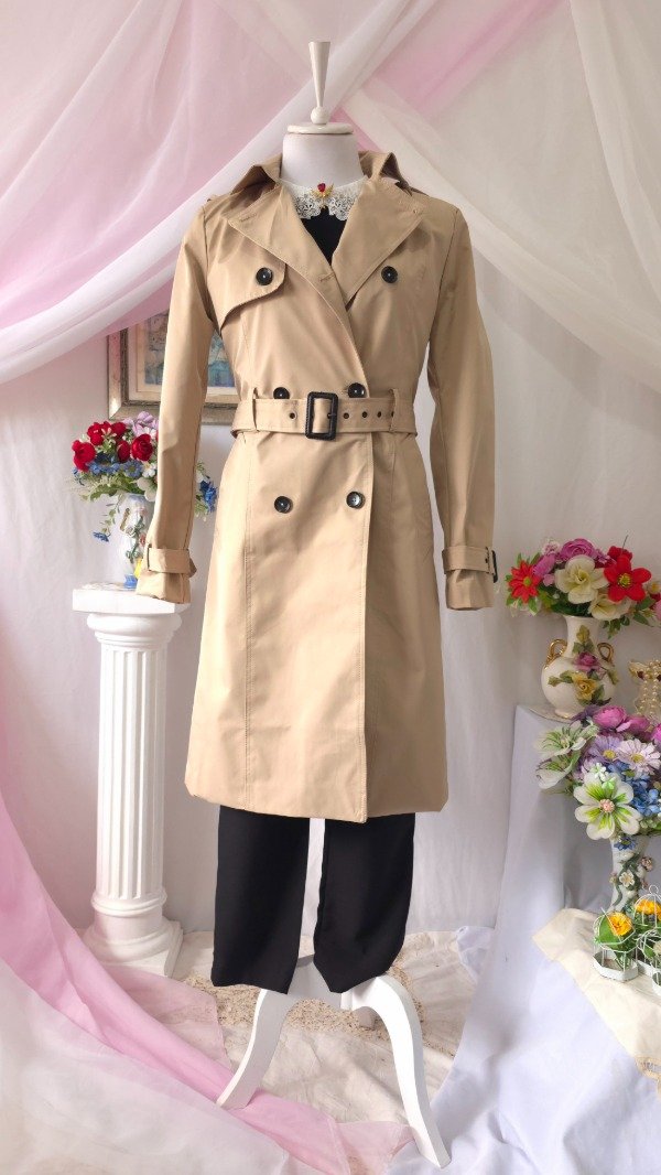 Producto - Trench Vania Negro y Beige! IMPORTADOS NUEVOS - 10