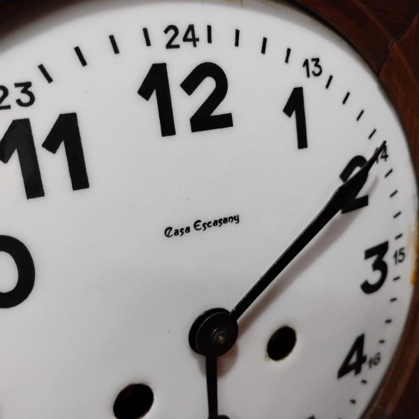 Producto - Reloj Casa Escasany-Aleman D.R.G.M. 1092862-Ojo de buey-Funciona-Llave original - 2