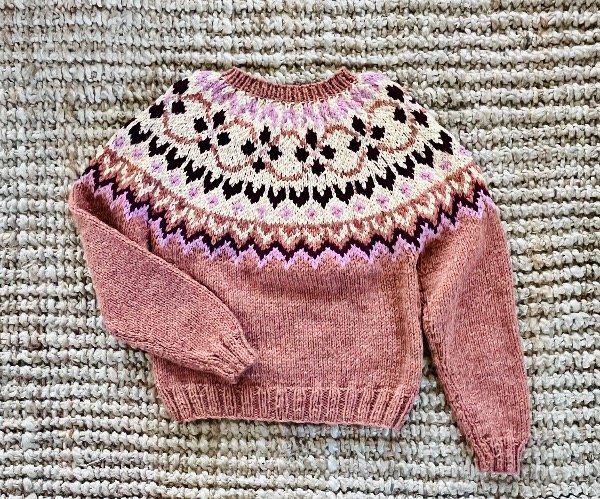 Sweater Jacard Durazno