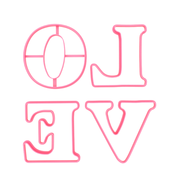 Producto - Set x 4 Cortante Love 9cm