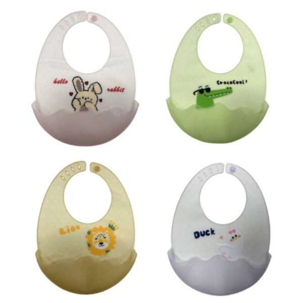 Producto - 8936 - Babero de silicona estampado con bolsillo