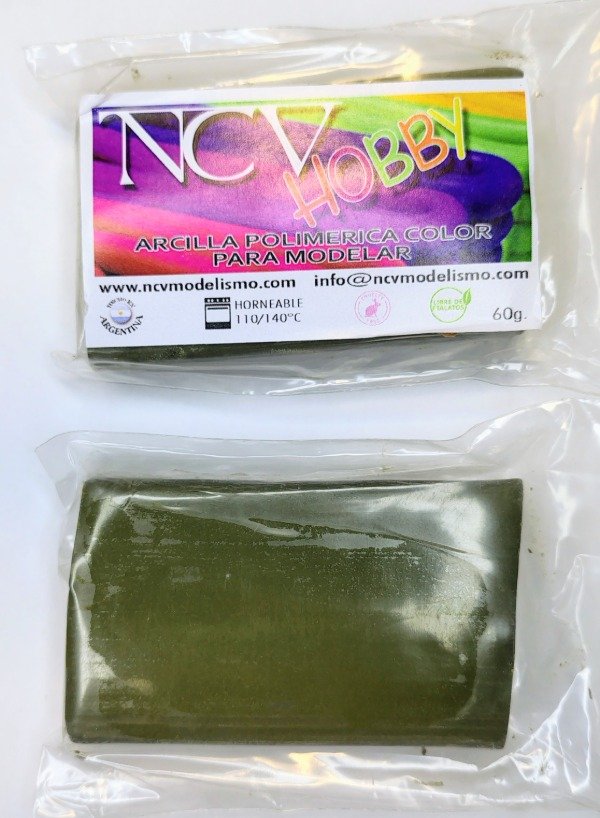 Producto - Arcilla polimérica Hobby NCV VERDE OLIVA 60g