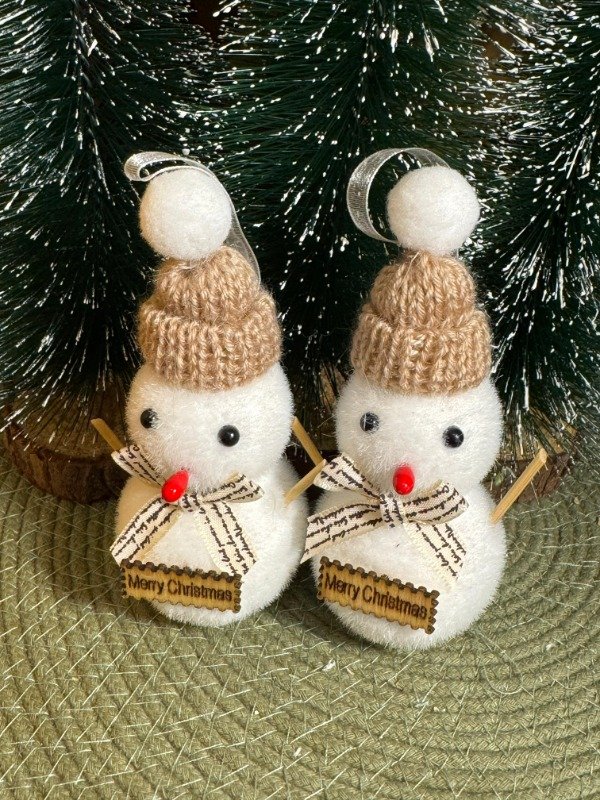 Producto - Set x 2 muñecos de nieve - 12 cm (Efectivo: 7.120)