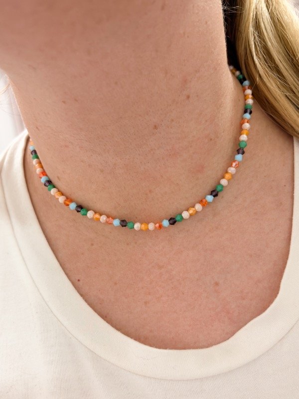 Producto - Choker cristales multicolor 45cm - 0