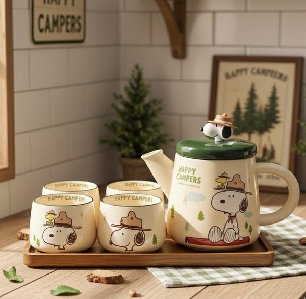 Producto - Juego de Te Snoopy Original Happy Campers