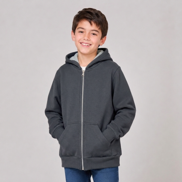Producto - Campera Con Capucha Niños Frisa Premium Lisa
