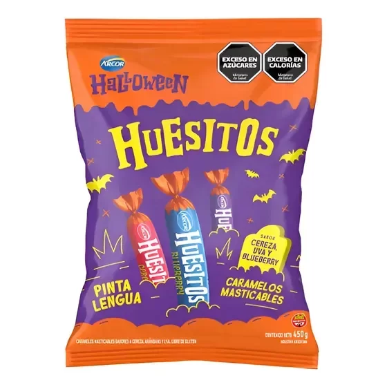 Producto - CARAMELO HALLOWEEN HUESITO PINTALENGUA 12X450GR