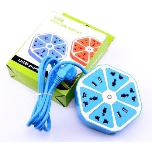 Producto - alargue zapatilla corriente hexagonal (con usb)