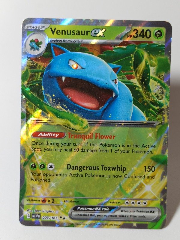 Producto - Cartas Pokemon Scarlet Violet 151 Venusaur ingles EX 2023 003/165 #san