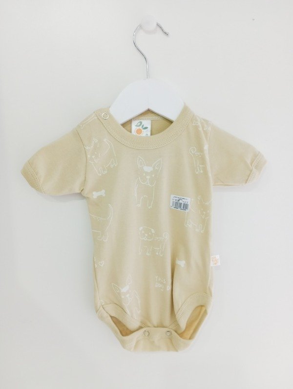 Producto - Body MC Naranjo estampa Perritos