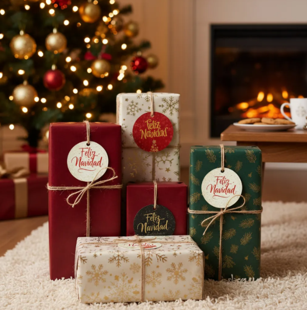 Producto - Kit Imprimible Tags Etiquetas Feliz Navidad