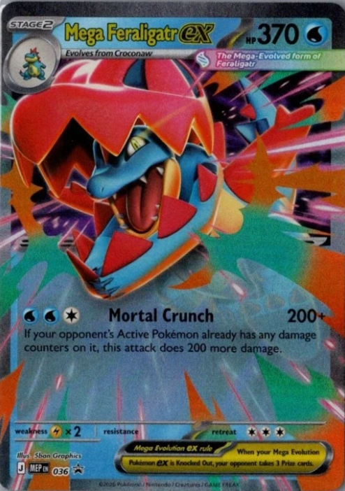 Producto - Mega Feraligatr ex MEP036 ME Black Star Promos