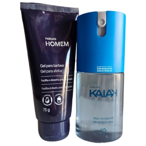 Producto - Gel de barbear 75gr+ desodorante en spray Kaiak perfumado 100ml