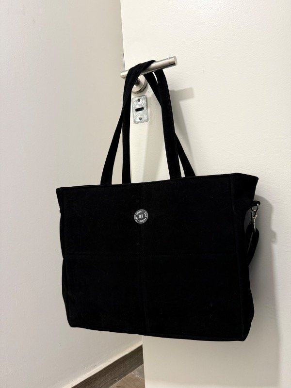 BOLSO AURELIA GAMUZA NEGRO