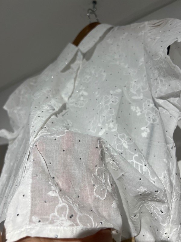 Blusa broderie importada strass — imagen 2