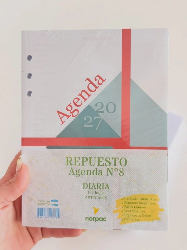 Producto - Repuesto Agenda N7 Diario 5007 - 3