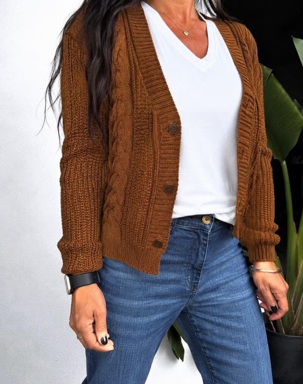 Producto - Cardigan Acrilico Marron