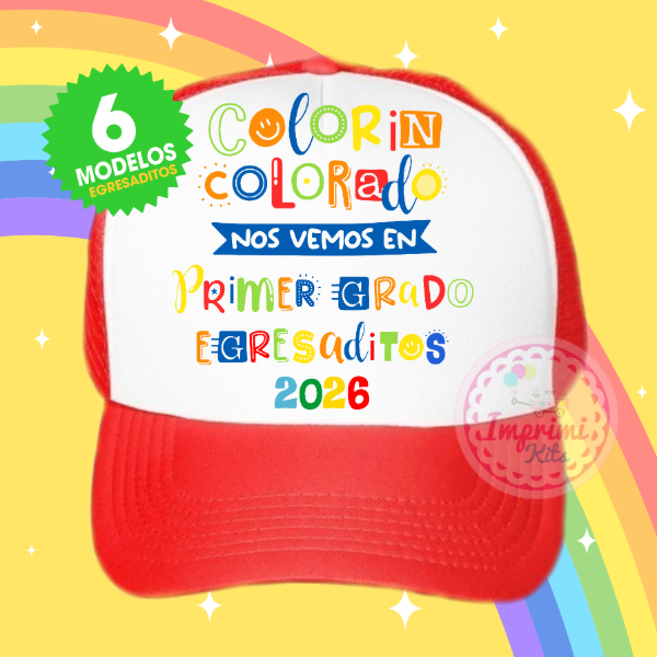 Producto - Plantillas Gorras Egresaditos Jardin Diseños para Sublimar #4 Gorras Egresados