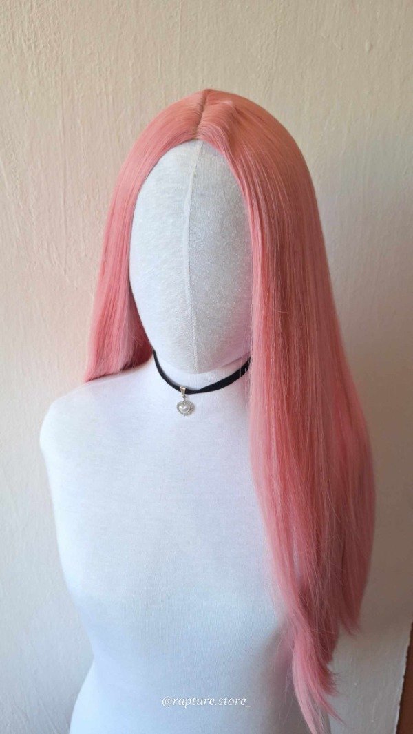 Producto - Peluca rosa kanekalon SIN flequillo