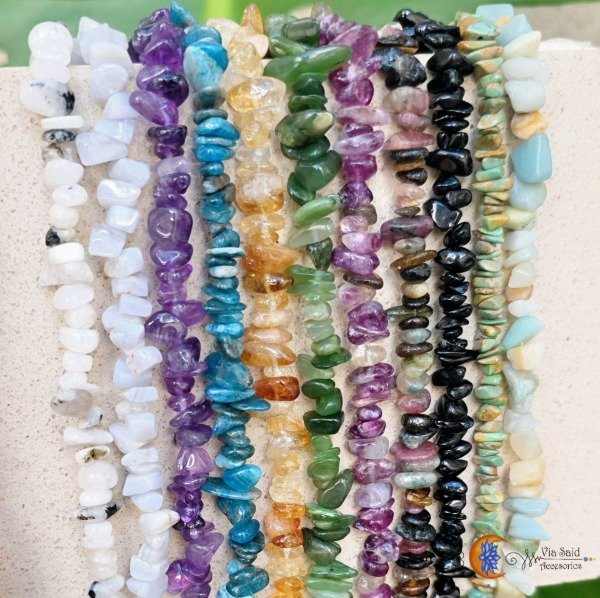 Producto - Collar "Wahi" - Escallas de piedra natural y Acero