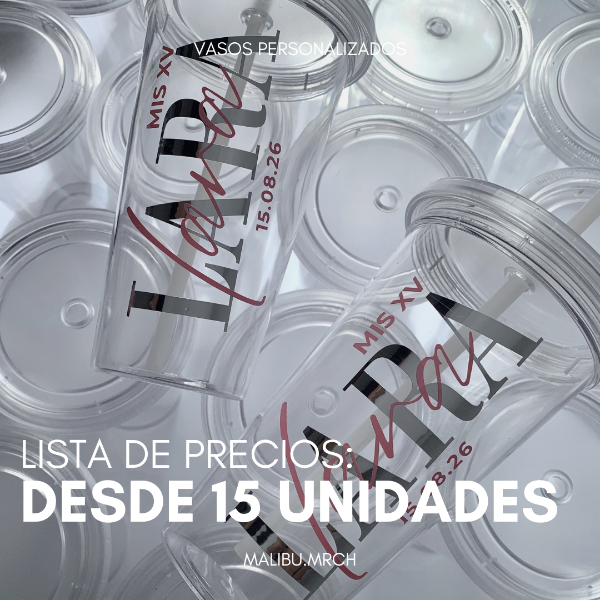 Producto - VASOS PERSONALIZADOS: A PARTIR DE 15 UNIDADES