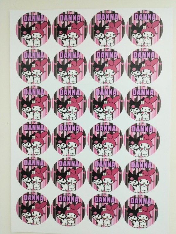 Producto - Plancha de sticker personalizado kuromi