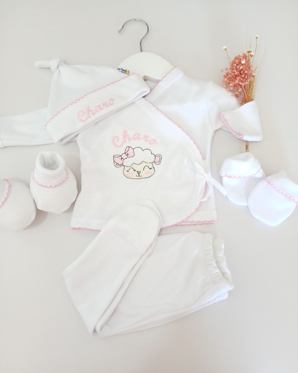 Producto - Ajuar personalizado ovejita rosa