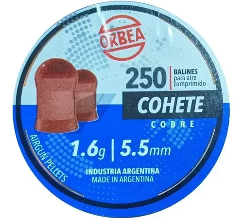 Producto - Balines Orbea Cohete 5.5 mm - Potencia y Penetración (250 Unidades)