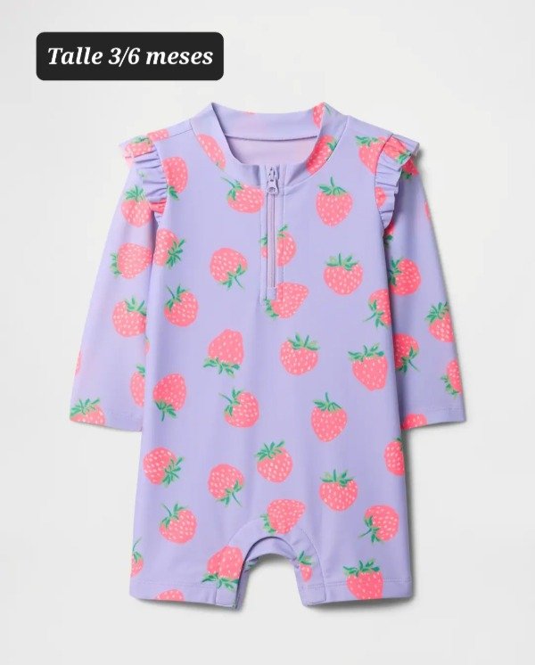 Producto - Traje de baño entero gap talle 3/6 meses frutillas