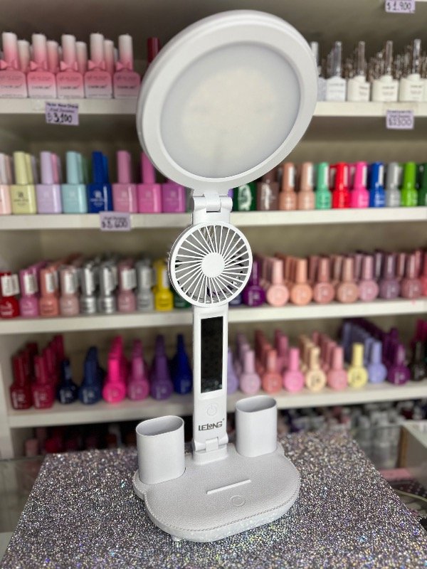 Producto - LÁMPARA FLEXIBLE CON VENTILADOR Y RELOJ