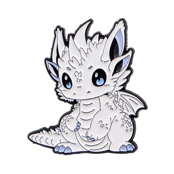 Producto - Pin Dragón Blanco ojos celestes
