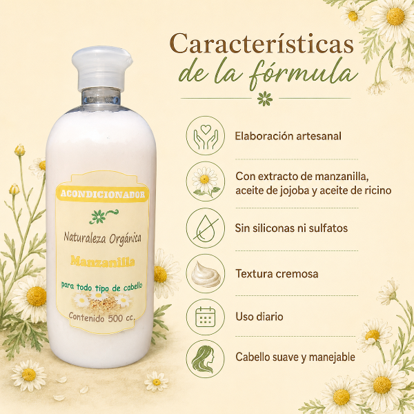 Producto - Acondicionador de Manzanilla 500 ml Suavidad Natural para Toda la Familia - 5
