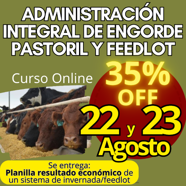 Producto - Curso Online: Administración Integral de Engorde Pastoril y Feedlot