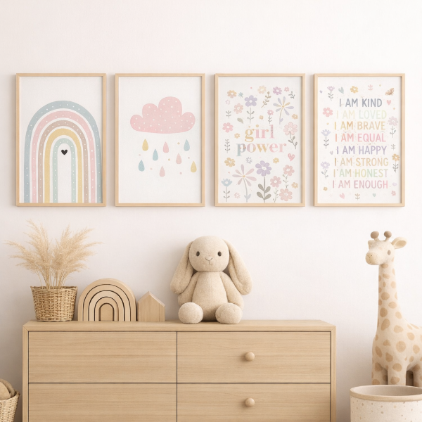 Producto - SET DE 4 CUADROS COLECCIÓN GIRL POWER