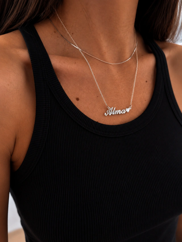 Producto - Collar nombre corazón Plata 925
