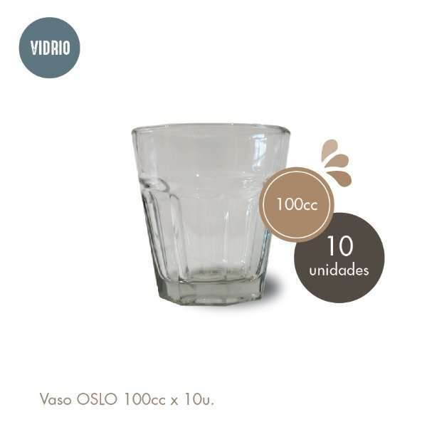 Producto - Vaso de vidrio Oslo x 100cc