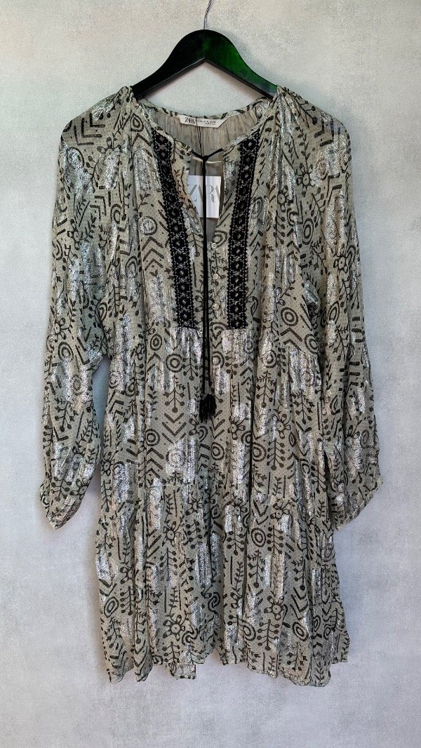 Producto - Vestido boho metallic Zara - 5