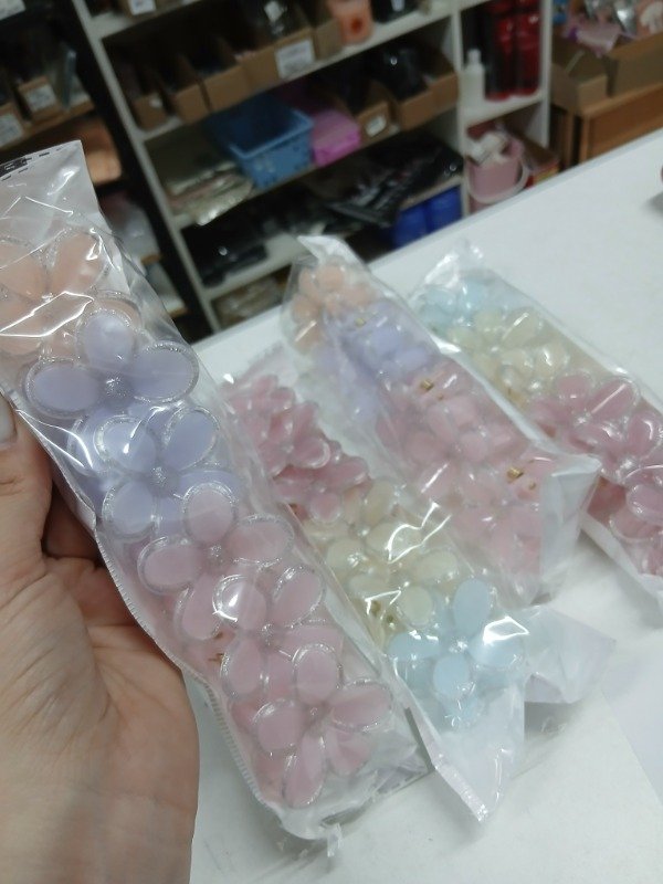 Producto - Broche flor pastel x 6u