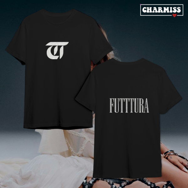 Remeron oversize logo t y futura glitter plateado