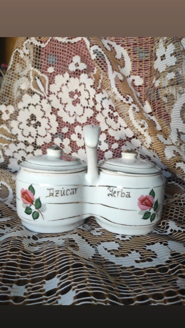 Producto - Azucarera y yerbera porcelana