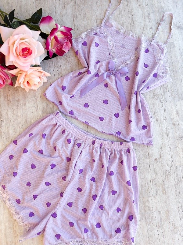 Producto - Pijama Puntilla Lila