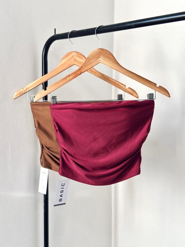Producto - Strapless Dana chocolate y bordo
