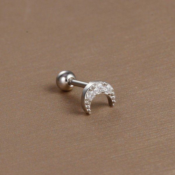 Producto - PIERCING HELIX LUNA CON STRASS x4