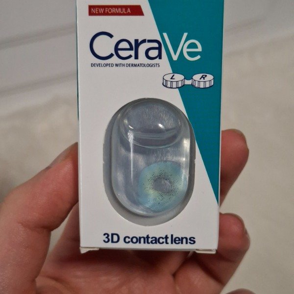 Producto - Lentes de contacto celeste con verde con estuche y aplicador CeraVe