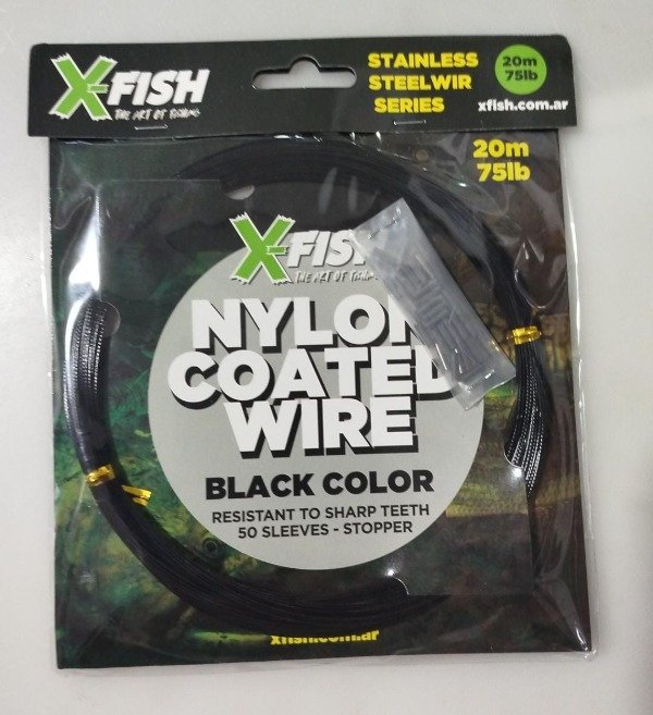 Producto - CABLE DE ACERO FORRADO RED FISH (20 METROS) + TUBITOS