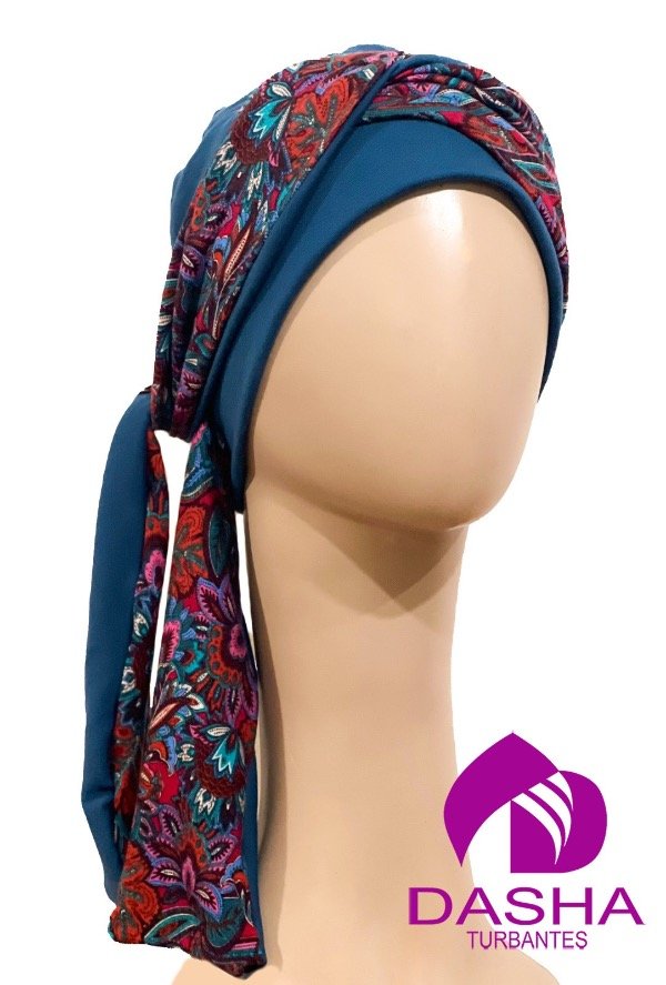 Producto - Turbante Mora Azul Petróleo