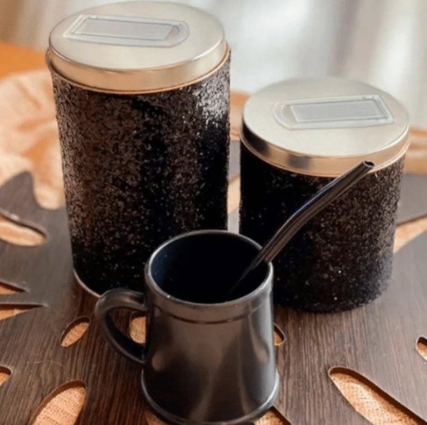 Producto - Set de mate completo glitter negro