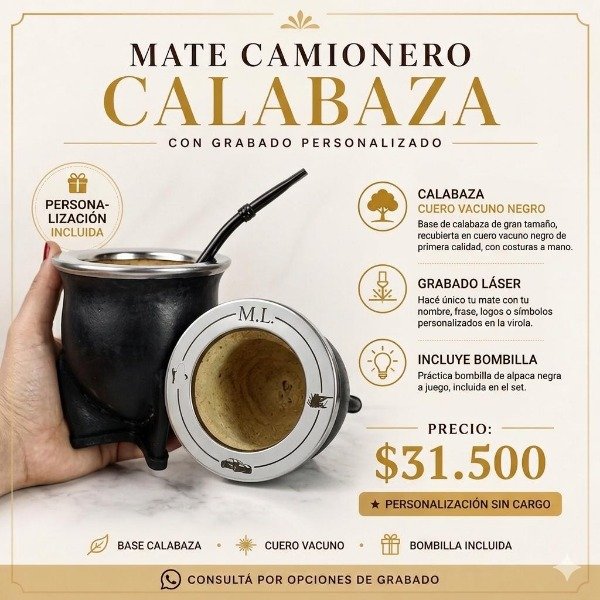 Producto - Mate camionero CALABAZA